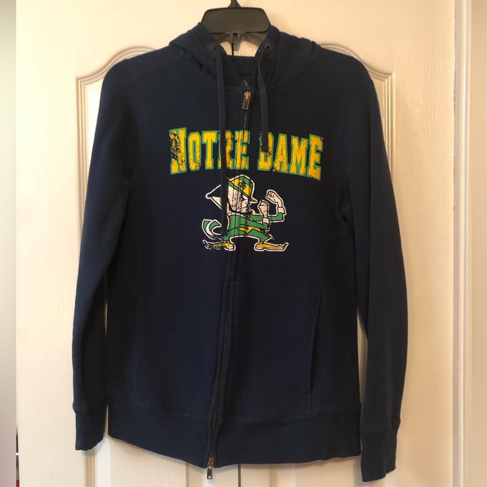 Notre Dame zip up hoodie.